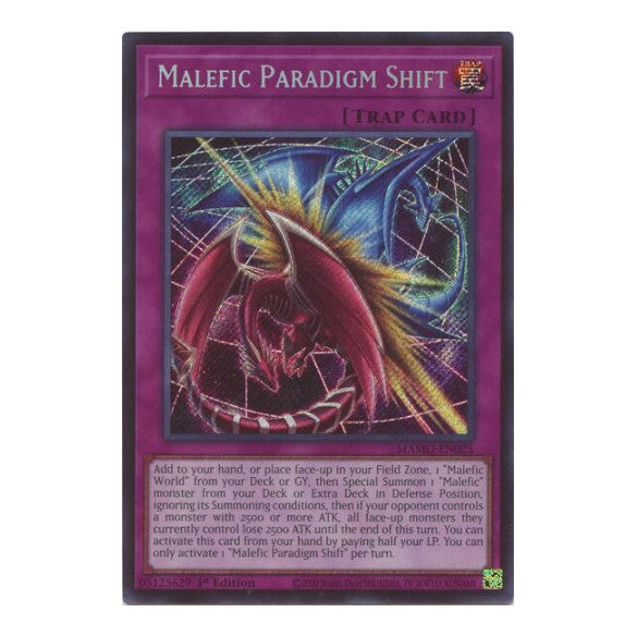 Malefic Paradigm Shift Secret Rare Magnificent Monsters (MAMO) - (#MAMO-EN025, Secret Rare) (1st Edition, Near Mint)