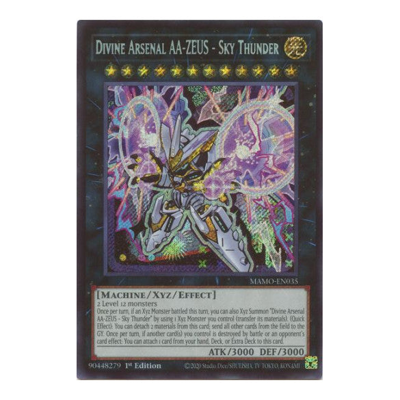 Divine Arsenal AA ZEUS Sky Thunder Secret Rare Magnificent Monsters (MAMO) - (#MAMO-EN035, Secret Rare) (1st Edition, Near Mint)