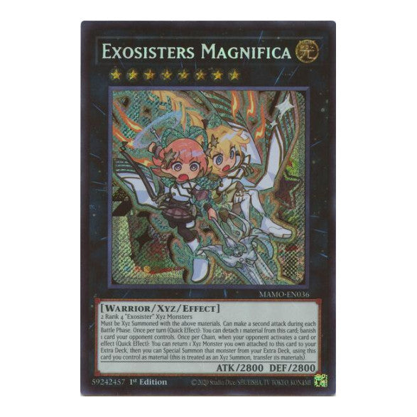 Exosisters Magnifica Secret Rare Magnificent Monsters (MAMO) - (#MAMO-EN036, Secret Rare) (1st Edition, Near Mint)