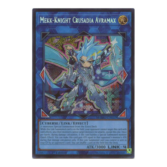 Mekk Knight Crusadia Avramax Secret Rare Magnificent Monsters (MAMO) - (#MAMO-EN037, Secret Rare) (1st Edition, Near Mint)