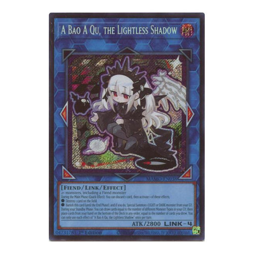A Bao A Qu the Lightless Shadow Secret Rare Magnificent Monsters (MAMO) - (#MAMO-EN038, Secret Rare) (1st Edition, Near Mint)