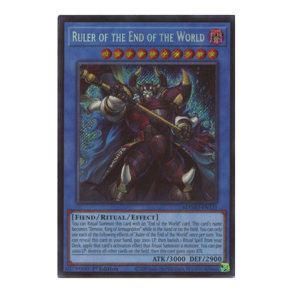 Ruler of the End of the World Magnificent Monsters (MAMO) - (#MAMO-EN121, Secret Rare) (1st Edition, Near Mint)
