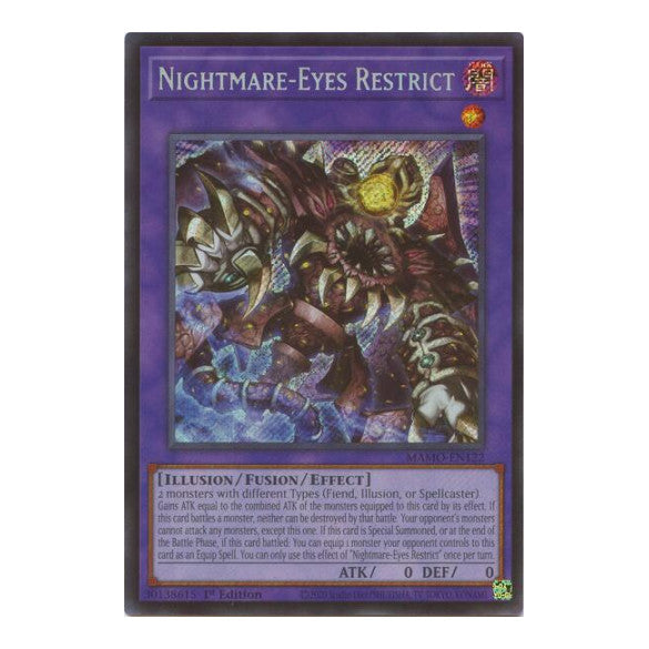 Nightmare Eyes Restrict Magnificent Monsters (MAMO) - (#MAMO-EN122, Secret Rare) (1st Edition, Near Mint)