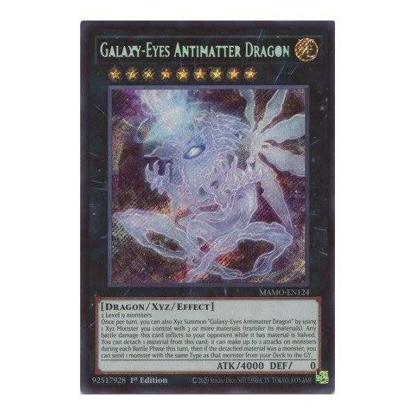 Galaxy Eyes Antimatter Dragon Magnificent Monsters (MAMO) - (#MAMO-EN124, Secret Rare) (1st Edition, Near Mint)