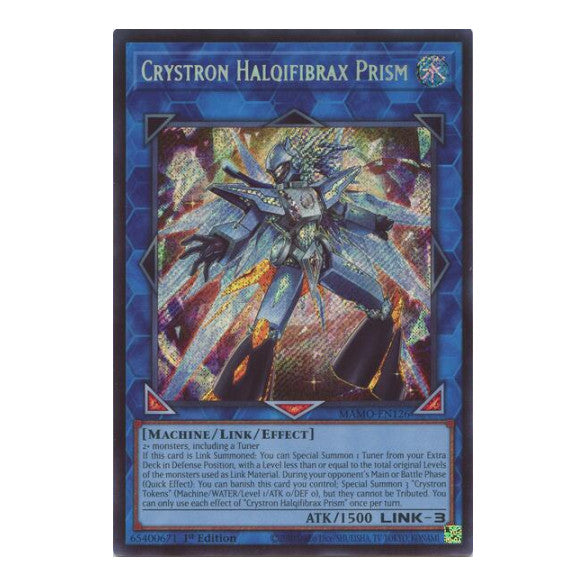 Crystron Halqifibrax Prism Magnificent Monsters (MAMO) - (#MAMO-EN126, Secret Rare) (1st Edition, Near Mint)