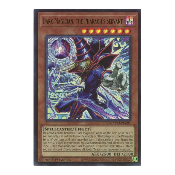 Dark Magician the Pharaohs Servant Magnificent Monsters (MAMO) - (#MAMO-EN001, Ultra Rare) (1st Edition, Near Mint)