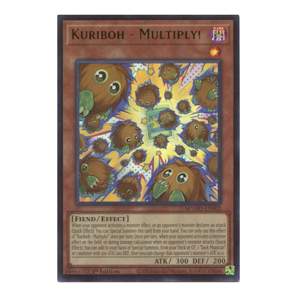Kuriboh Multiply Magnificent Monsters (MAMO) - (#MAMO-EN002, Ultra Rare) (1st Edition, Near Mint)