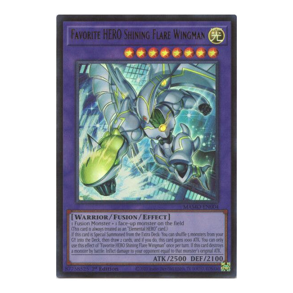 Favorite HERO Shining Flare Wingman Magnificent Monsters (MAMO) - (#MAMO-EN004, Ultra Rare) (1st Edition, Near Mint)