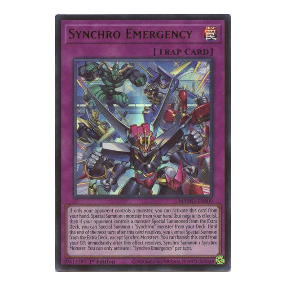 Synchro Emergency Magnificent Monsters (MAMO) - (#MAMO-EN009, Ultra Rare) (1st Edition, Near Mint)