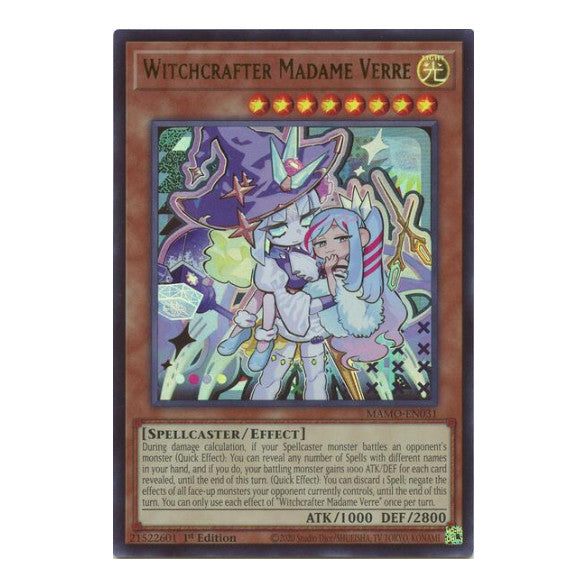 Witchcrafter Madame Verre Magnificent Monsters (MAMO) - (#MAMO-EN031, Ultra Rare) (1st Edition, Near Mint)