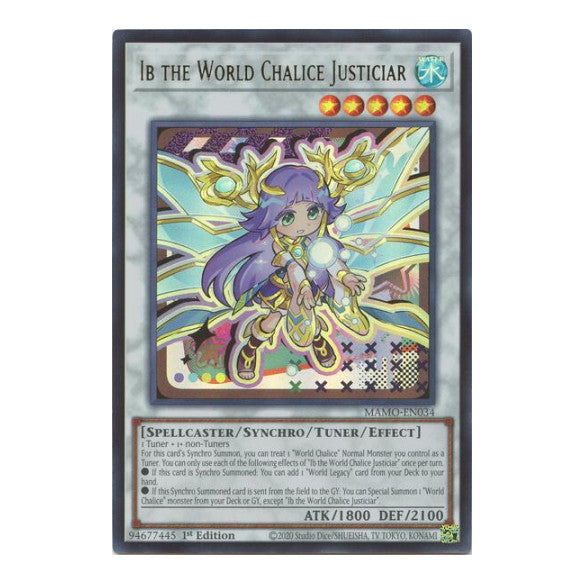 Ib the World Chalice Justiciar Magnificent Monsters (MAMO) - (#MAMO-EN034, Ultra Rare) (1st Edition, Near Mint)