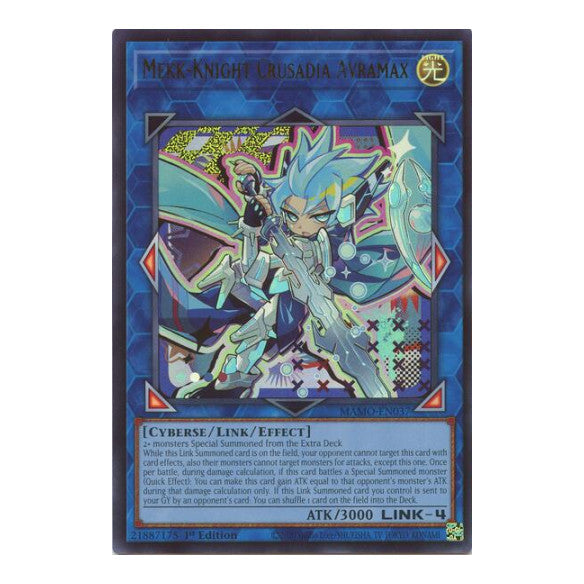 Mekk Knight Crusadia Avramax Magnificent Monsters (MAMO) - (#MAMO-EN037, Ultra Rare) (1st Edition, Near Mint)