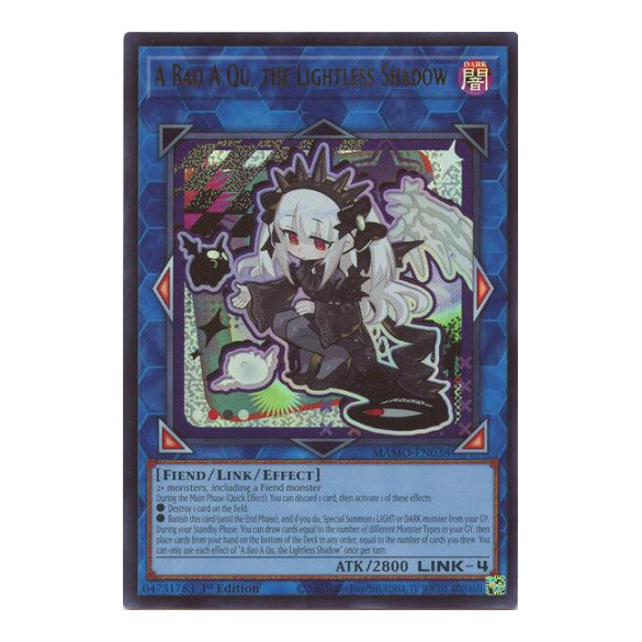 A Bao A Qu the Lightless Shadow Magnificent Monsters (MAMO) - (#MAMO-EN038, Ultra Rare) (1st Edition, Near Mint)