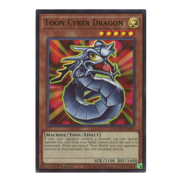 Toon Cyber Dragon Magnificent Monsters (MAMO) - (#MAMO-EN043, Ultra Rare) (1st Edition, Near Mint)
