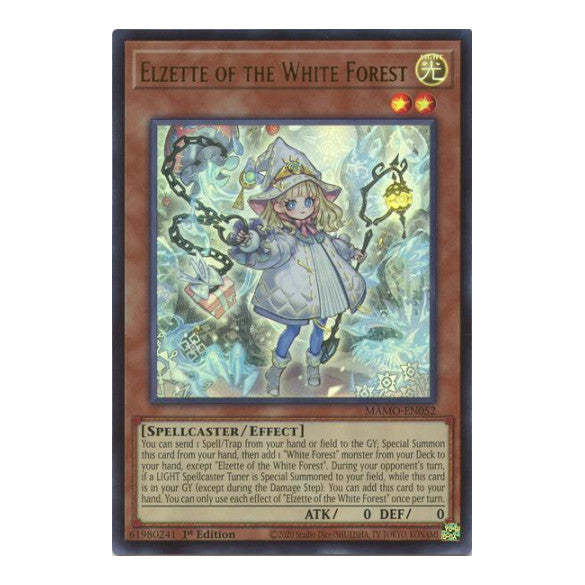Elzette of the White Forest Magnificent Monsters (MAMO) - (#MAMO-EN052, Ultra Rare) (1st Edition, Near Mint)