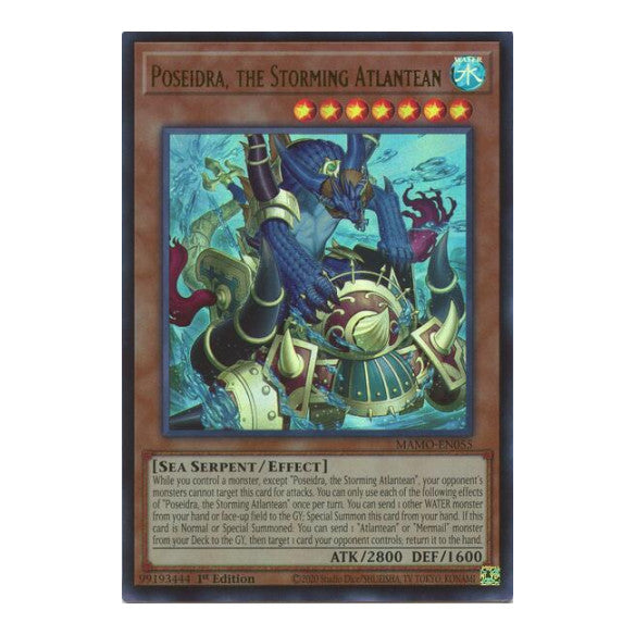 Poseidra the Storming Atlantean Magnificent Monsters (MAMO) - (#MAMO-EN055, Ultra Rare) (1st Edition, Near Mint)
