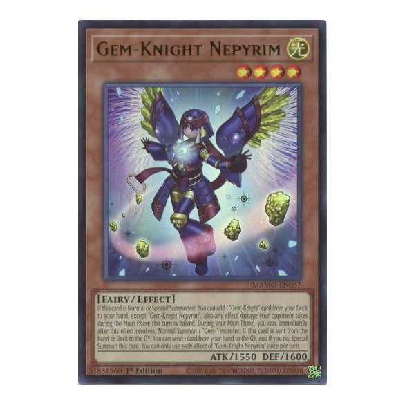 Gem Knight Nepyrim Magnificent Monsters (MAMO) - (#MAMO-EN057, Ultra Rare) (1st Edition, Near Mint)