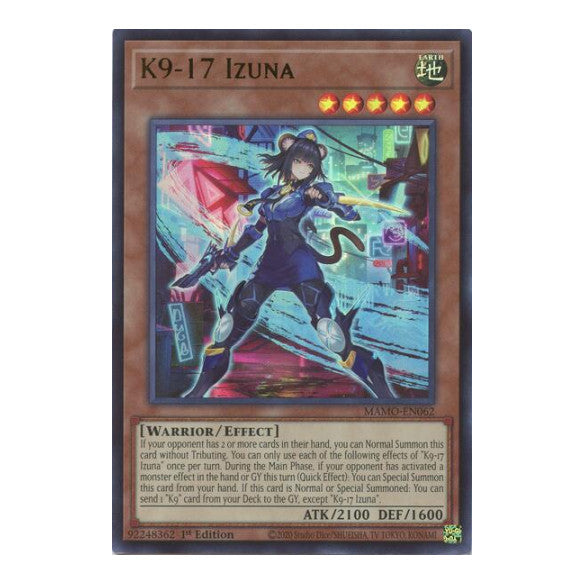 K9 17 Izuna Magnificent Monsters (MAMO) - (#MAMO-EN062, Ultra Rare) (1st Edition, Near Mint)