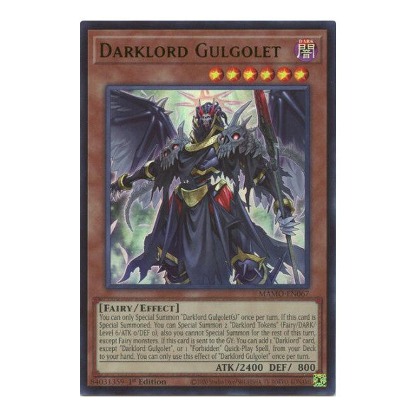 Darklord Gulgolet Magnificent Monsters (MAMO) - (#MAMO-EN067, Ultra Rare) (1st Edition, Near Mint)