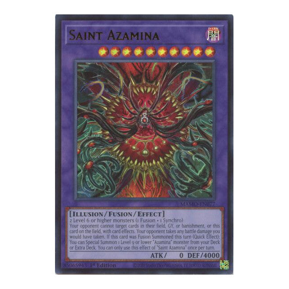 Saint Azamina Magnificent Monsters (MAMO) - (#MAMO-EN077, Ultra Rare) (1st Edition, Near Mint)