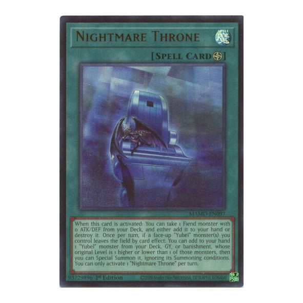 Nightmare Throne Magnificent Monsters (MAMO) - (#MAMO-EN097, Ultra Rare) (1st Edition, Near Mint)