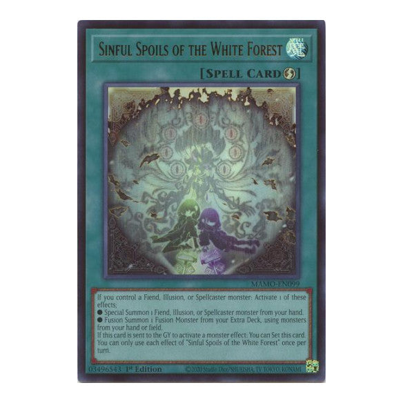 Sinful Spoils of the White Forest Magnificent Monsters (MAMO) - (#MAMO-EN099, Ultra Rare) (1st Edition, Near Mint)