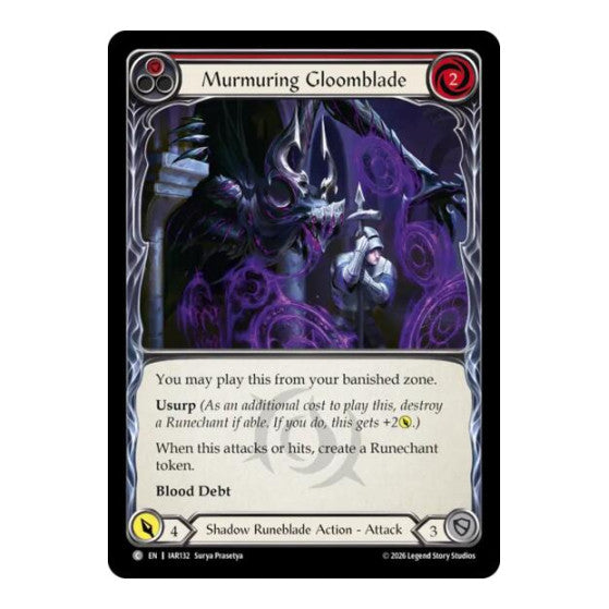 Murmuring Gloomblade (Red) Usurp the Shadow Throne (IAR)