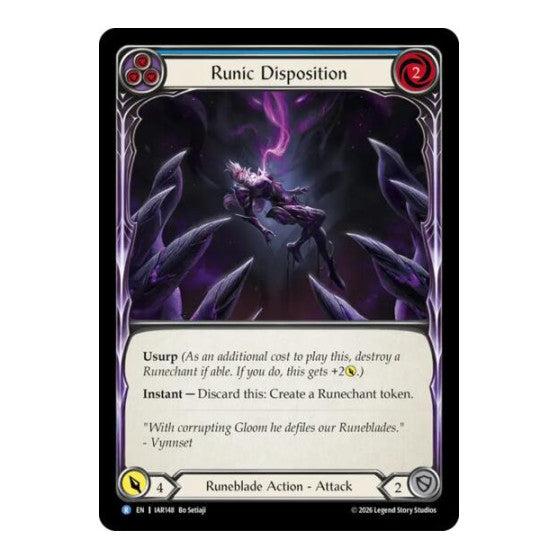 Runic Disposition (Blue) Usurp the Shadow Throne (IAR) - (, Near Mint)