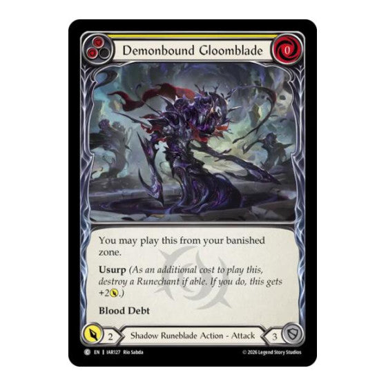Demonbound Gloomblade (Yellow) Usurp the Shadow Throne (IAR)