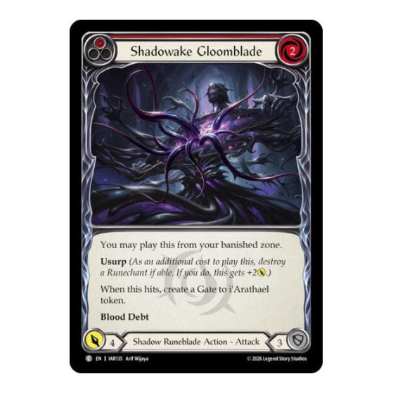 Shadowake Gloomblade (Red) Usurp the Shadow Throne (IAR) - (, Near Mint)