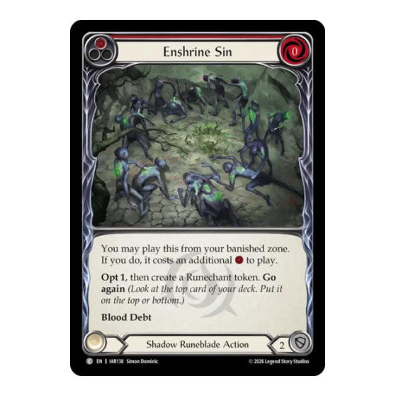 Enshrine Sin (Red) Usurp the Shadow Throne (IAR) - (, Near Mint)