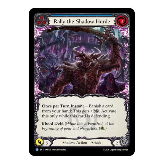 Rally the Shadow Horde (Blue) Usurp the Shadow Throne (IAR) - (, Near Mint)