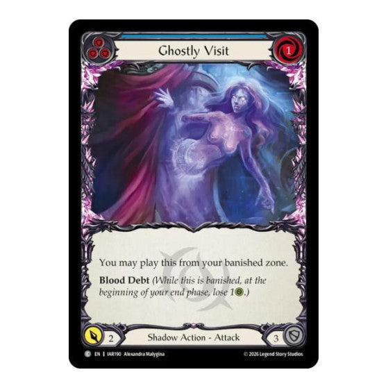 Ghostly Visit (Blue) Usurp the Shadow Throne (IAR) - (, Near Mint)