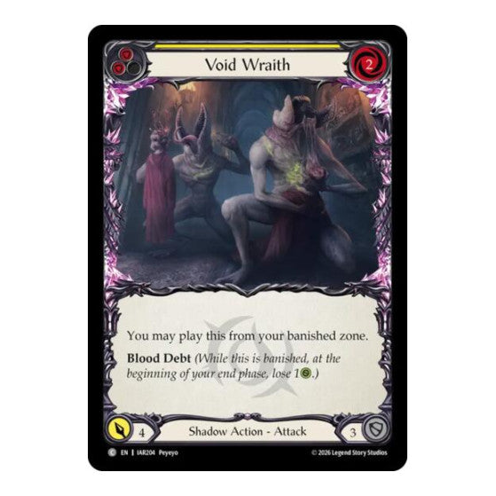Void Wraith (Yellow) Usurp the Shadow Throne (IAR) - (, Near Mint)