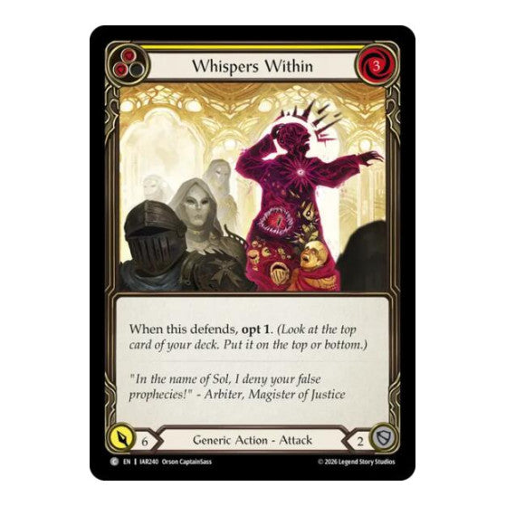 Whispers Within (Yellow) Usurp the Shadow Throne (IAR)
