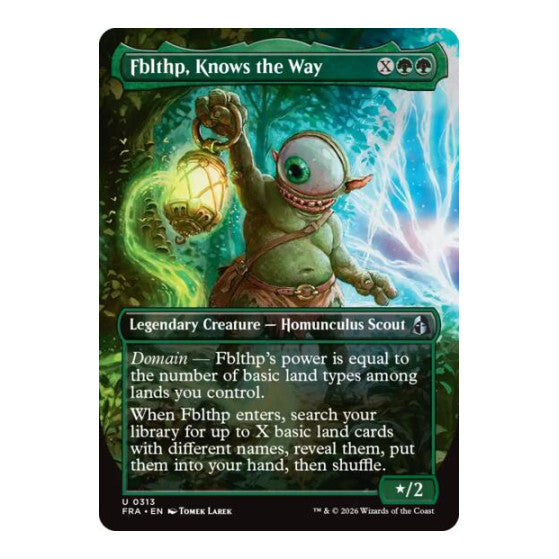 Fblthp, Knows the Way (Borderless) Reality Fracture (FRA) - (Foil, Near Mint)