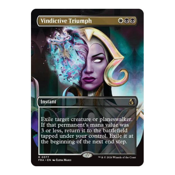 Vindictive Triumph (Borderless) Reality Fracture (FRA) - (Foil, Near Mint)
