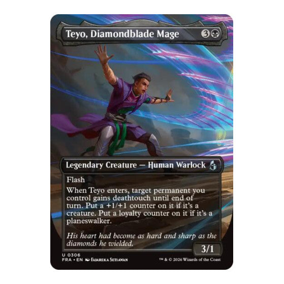 Teyo, Diamondblade Mage (Borderless) Reality Fracture (FRA) - (Foil, Near Mint)