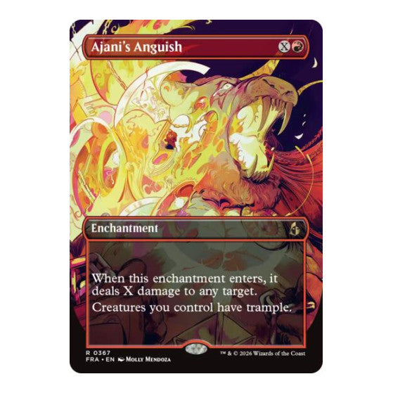 Ajani's Anguish (Borderless) Reality Fracture (FRA) - (, Near Mint)