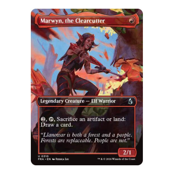 Marwyn, the Clearcutter (Borderless) Reality Fracture (FRA) - (Foil, Near Mint)