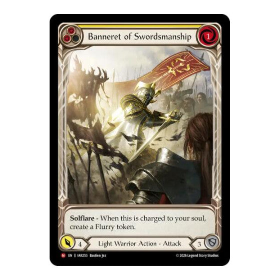 Banneret of Swordsmanship (Extended Art) Usurp the Shadow Throne (IAR) - (Rainbow Foil, Near Mint)