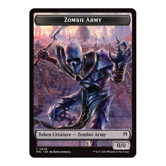 Zombie Army // Goblin Double-Sided Token Commander: Reality Fracture (FRC) - (, Near Mint)
