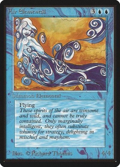 Air Elemental Beta Edition (LEB) - (#47, Uncommon) (, Moderately Played)