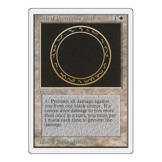 Circle of Protection Black Unlimited Edition (2ED) - (, Heavily Played)
