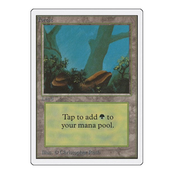 Forest (A) Unlimited Edition (2ED) - (, Moderately Played)