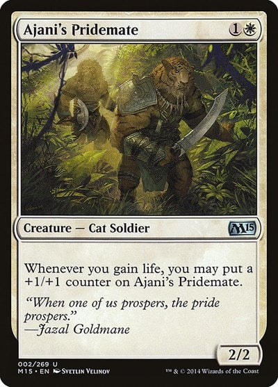 Ajanis Pridemate Magic 2015 (M15) (M15) - (#2, Uncommon) (, Moderately Played)