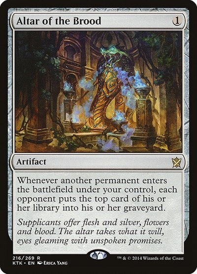 Altar of the Brood Khans of Tarkir (KTK) - (#216, Rare) (Foil, Heavily Played)