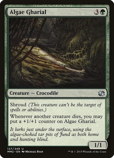 Algae Gharial Modern Masters 2015 (MM2) - (#137, Uncommon) (, Lightly Played)
